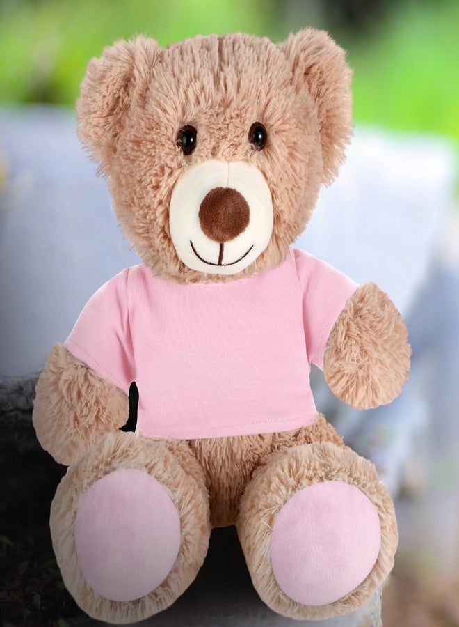 RoundFunny Bear Tee Shirt Fit 14-18inch Stuffed Animal Clothes, Basic Dolls Shirt, Light Pink - Image 5